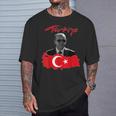 Recep Tayyip Erdogan Türkiye Flag T-Shirt Geschenke für Ihn