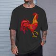 Red Rooster Vintage Retro Farmer Cock Bird Rooster T-Shirt Gifts for Him