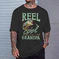 Reel Cool Grandpa Fishing Grandpas Father's Day Dad T-Shirt Gifts for Him