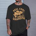 Reel Cool Great Grandpa Fishing Father's Day Dad Joke T-Shirt Gifts for Him