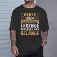 Rente 2024 Eine Echte Legende Verlässt Das Gelände Rentner T-Shirt Geschenke für Ihn