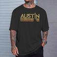 Retro Austin Texas Music T-Shirt Gifts for Him