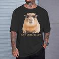 Retro Rodent Capybara Dont Worry Be Capy T-Shirt Gifts for Him