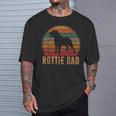 Retro Rottweiler Dad Rott Dog Owner Pet Rottie Father T-Shirt Gifts for Him
