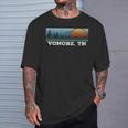 Retro Sunset Stripes Vonore Tennessee T-Shirt Gifts for Him