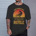 Retro Never Underestimate An Old Man On A Bicycle T-Shirt Gifts for Him