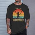 Retro Now I Am Unstoppable T-Rex Vintage T-Shirt Gifts for Him