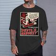 Retro Weed Art-Devil's Harvest Marijuana Weed Propaganda T-Shirt Gifts for Him