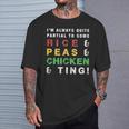 Rice And Peas And Chicken Jamaican Slang And Cuisine T-Shirt Gifts for Him