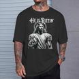 He Is Rizzin Jesus Playing Football Sports Rizz T-Shirt Gifts for Him
