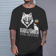 Rudelführer Wolf Head Father's Day Rudel Dadintage Dad Wolf T-Shirt Geschenke für Ihn