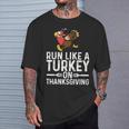 Run Like A Turkey Thanksgiving Runner Running T-Shirt Gifts for Him
