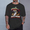 Hiss-Panic Mexican Joke Hispanic Jokes Snake Pun T-Shirt Gifts for Him