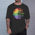 You Are Safe With Me Lgbtq Sunflower Pride Month T-Shirt Gifts for Him