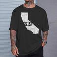 San Diego 619 Area Code California State Map Pride Vintage T-Shirt Gifts for Him