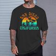San Diego California Beach Surf Summer Vacation Girl Vintage Surfer T-Shirt Gifts for Him