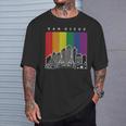 San Diego California Lgbt Pride Rainbow Flag T-Shirt Gifts for Him