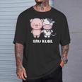 Sau Kuhl Pig Cow Farmers Wortwitz Animals S T-Shirt Geschenke für Ihn