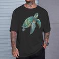 Sea Turtle Beach Lover Ocean Animal Graphic Novelty Womens T-Shirt Gifts for Him