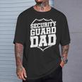 Security Guard Dad Purple Line Watchman Security Officer T-Shirt Gifts for Him