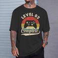 Segundo Aniversario De Bodas Para Esposo Esposa Nivel 2 Completo Camiseta unisex Regalos para él