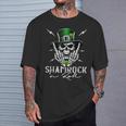 Shamrock N Roll Irish Skull St Patrick's Rocker T-Shirt Gifts for Him