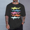 Shark Vintage Summer Beach Surfer T-Shirt Geschenke für Ihn