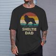 Sheltie Dad For Sheltie Dogintage T-Shirt Geschenke für Ihn