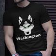 Siberian Huskies Dog Owner State Washington Husky T-Shirt Gifts for Him