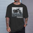Simson Driver Ddr Moped Two Stroke S51 Vintage T-Shirt Geschenke für Ihn