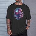 Sistema Solar En Un Cerebro Cráneo Sistema Solar Astronomía Camiseta unisex Regalos para él