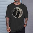 Skateboard Kick Flip Silhouet Fool Moon Skateboarder T-Shirt Gifts for Him
