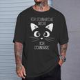 Sleep Ich Schnarche Nicht Ich Purre Katzen Ich Schnarche S T-Shirt Geschenke für Ihn