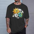 Slefie Earth Moon Sun Total Solar Eclipse 2024 Fun T-Shirt Gifts for Him