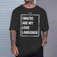 Snacks Are My Love Language Valentines Day Toddler Kid T-Shirt Gifts for Him