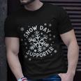 Snow Day Supporter Snowflake Winter Let It Snow T-Shirt Gifts for Him