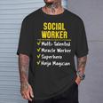 Social Worker Miracle Worker Superhero Ninja Job T-Shirt Gifts for Him