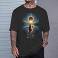 Solar Eclipse 2024 Lake Reflections Texas Solar Eclipse T-Shirt Gifts for Him
