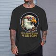 Solar Eclipsetwice In Lifetime 2024 Solar Eclipse Bald Eagle T-Shirt Gifts for Him