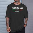 Soprano Italian Name Italy Flag Italia Family Surname T-Shirt Gifts for Him