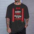 Sorry Ladies Mommy Is My Valentine Suspenders Bow Tie T-Shirt Gifts for Him
