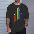 Spaceship Lgbt Flag Gay Pride Month Transgender Rainbow T-Shirt Gifts for Him