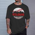 St Louis Souvenir Baseball City Downtown I Love St Louis T-Shirt Gifts for Him