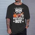 All Star Mom Of The Birthday Boy Sports 1St Family Party T-Shirt Gifts for Him