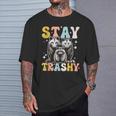 Stay Trashy Raccoon Possum Skunk Groovy Meme T-Shirt Gifts for Him