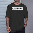 Stay Woke Political Protest Equality Resist T-Shirt Gifts for Him