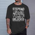 Stepdad Level Unlocked Video Gamer Father's Day T-Shirt Gifts for Him