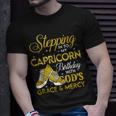Stepping Into My Capricorn Birthday With God Grace And Mercy T-Shirt Gifts for Him