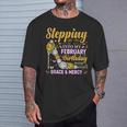 Stepping Into February Birthday With Gods Grace And Mercy T-Shirt Gifts for Him