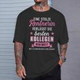 Stolze Rentnerin Schwarzes T-Shirt - Abschied von Besten Kollegen Geschenke für Ihn